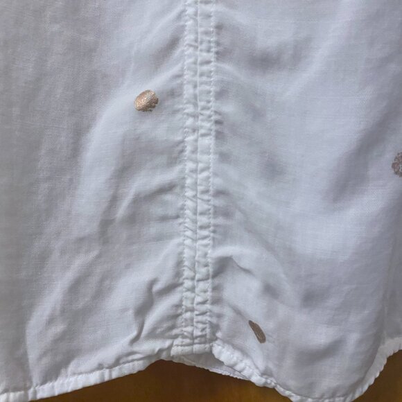 Anthropologie Cloth & Stone Gillian Metallic Foil Dot Tank Lightweight Breezy - Picture 8 of 10